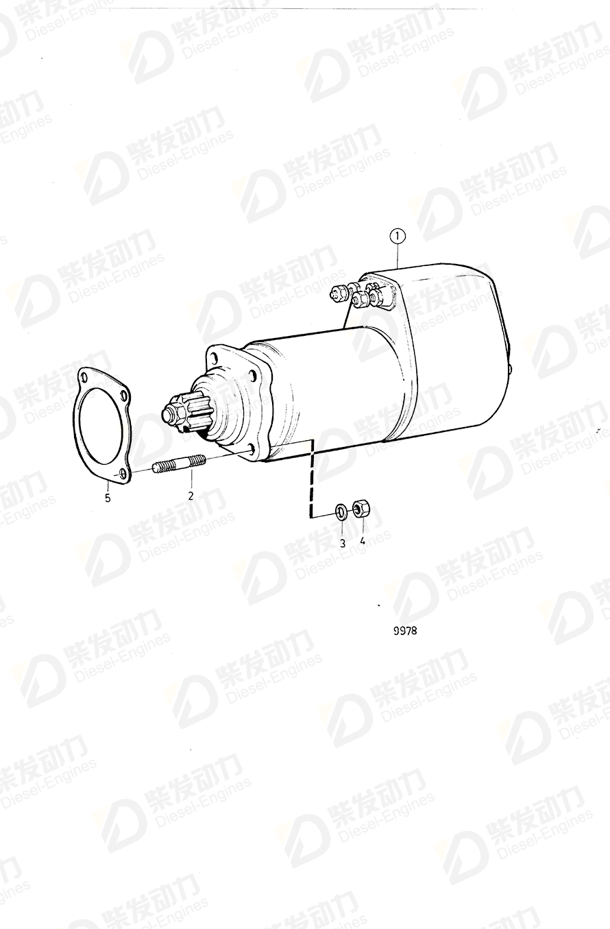 volvo penta Starter motor, starter motor 4777147 Drawing volvo penta Starter motor, starter motor 4777147 Drawing